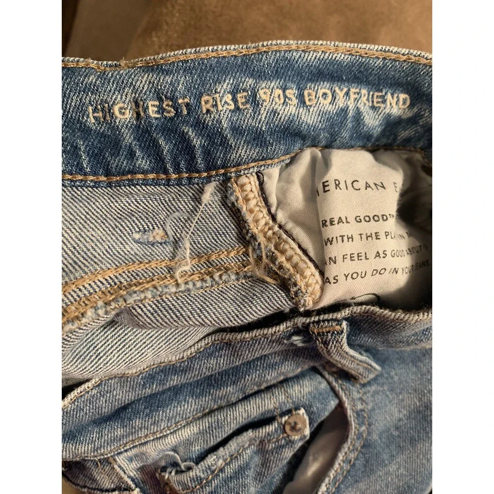 American Eagle Stretch Highest Rise 90s Boyfriend Women's Jeans Size‎ 4 Reg B3